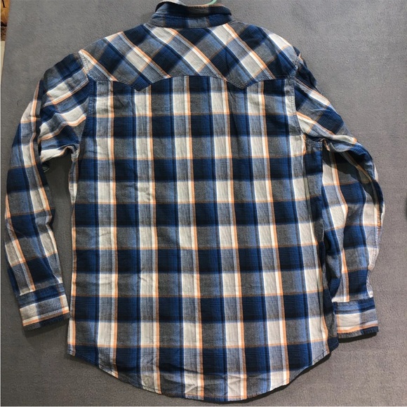 Cinch Slim Fit Pearl Snap Plaid Western Shirt Sz Lg - Picture 2 of 8